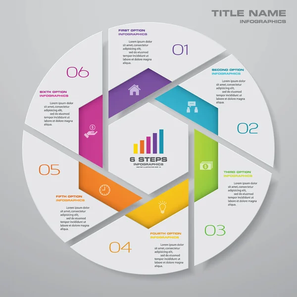 Steps Cycle Chart Infographics Elements Data Presentation Eps 图库矢量图片