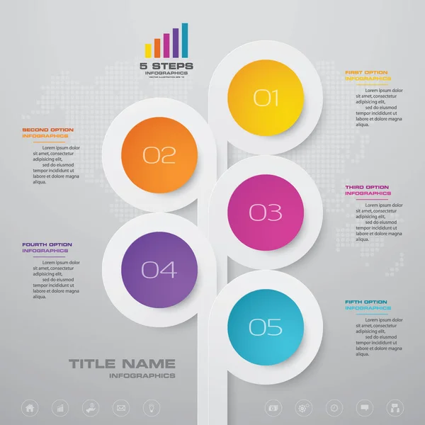 Stappen Infographics Grafiek Ontwerp Element Voor Presentatie Van Gegevens — Stockvector