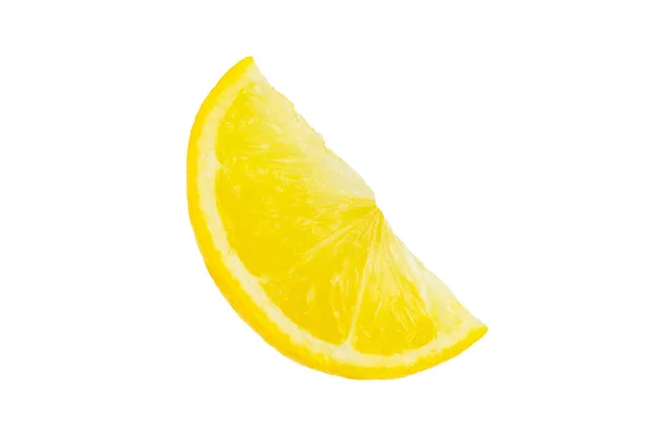 Fatias Frutas Limão Com Fundo Branco — Fotografia de Stock