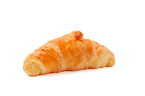 Croissant Aislado Sobre Fondo Blanco Croissant Desayuno Francés — Foto de Stock
