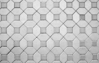 Arka plan olarak kaldırıma beton bloğu döşendi