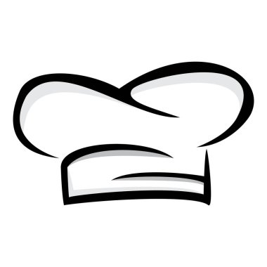 Şef şapka logo vektör tasarımı basit