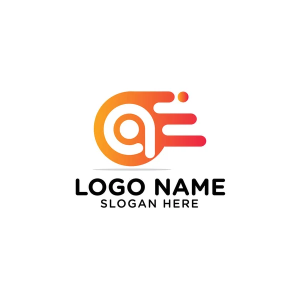 Lettera Logo Design Vettore Moderno — Vettoriale Stock