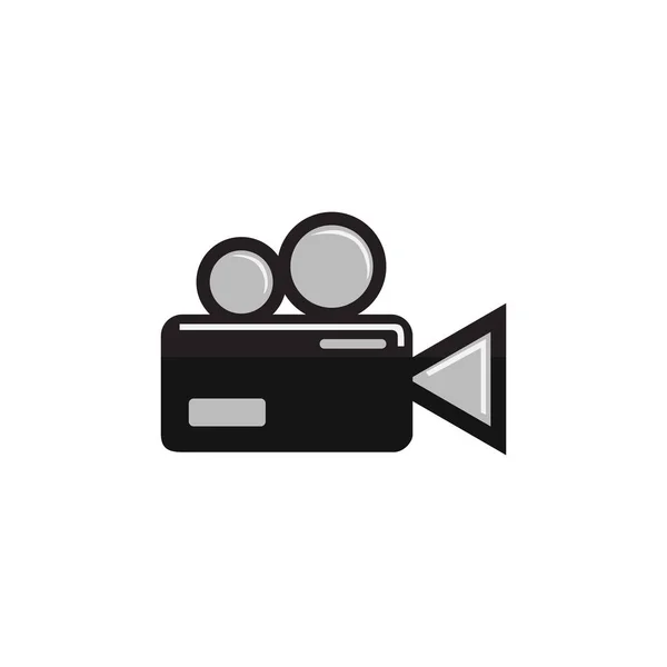 Icono Videocámara Logo Diseño Vector — Archivo Imágenes Vectoriales