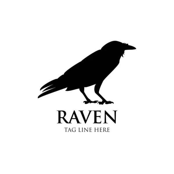 Raven Logo Icon Vector Design — Stock Vector