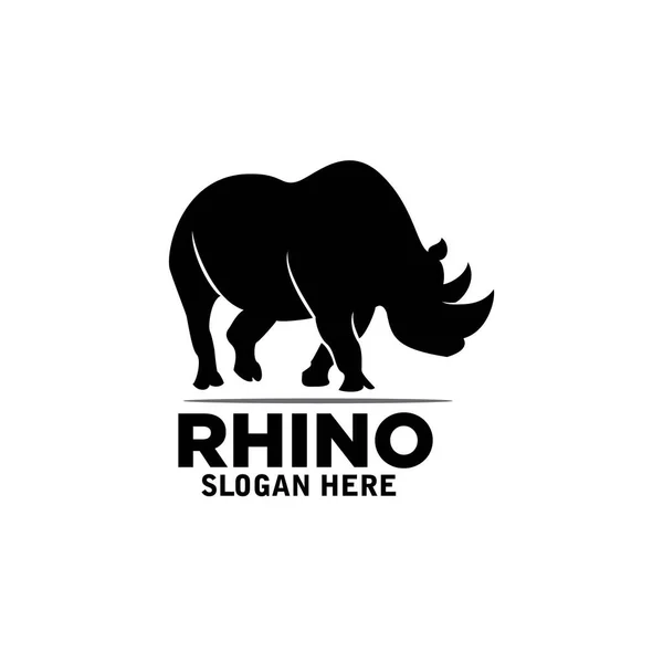Modelo Design Vetor Logotipo Rinoceronte — Vetor de Stock