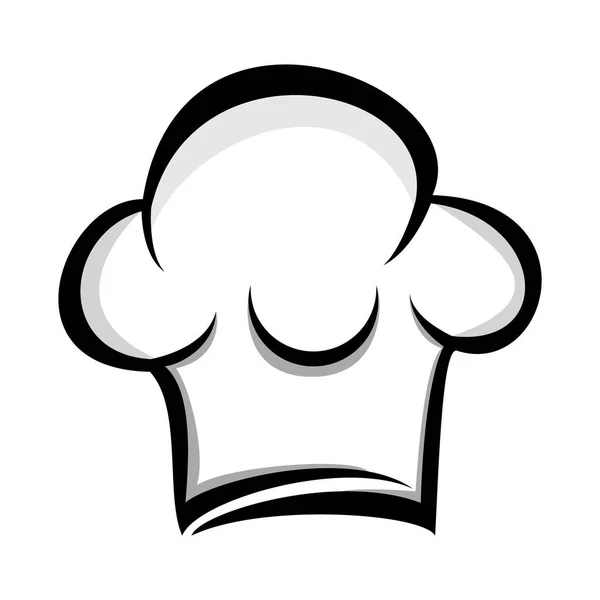 Chef Hoed Logo Vector Ontwerp Eenvoudig — Stockvector