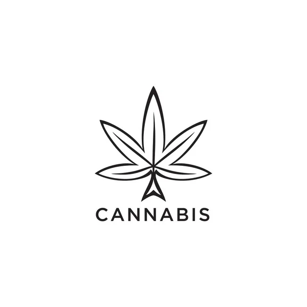 Modèle Vectoriel Conception Logo Cannabis — Image vectorielle