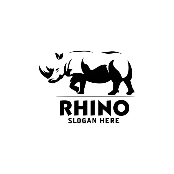 Modelo Design Vetor Logotipo Rinoceronte — Vetor de Stock