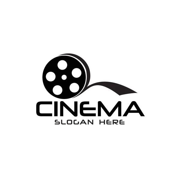 Diseño Del Logotipo Del Cine Vector Plantilla Simple — Archivo Imágenes Vectoriales