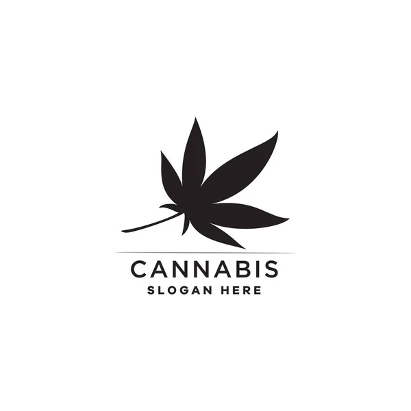 Modelo Vetor Design Logotipo Cannabis —  Vetores de Stock