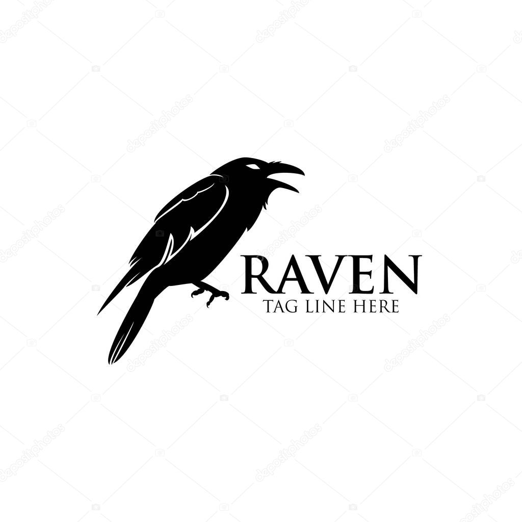 raven logo icon vector design