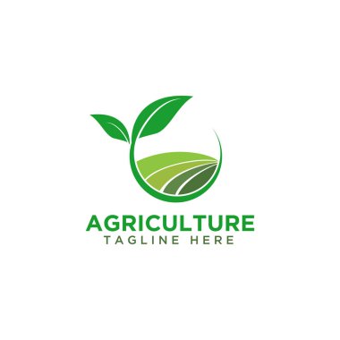tarım çiftliği logosu tasarım illüstrasyon vektör şablonu