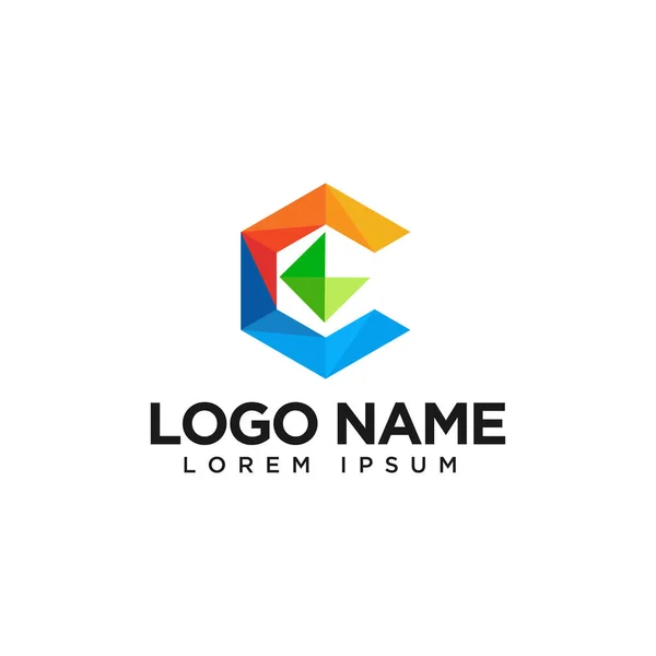 Letra Logotipo Design Negócio Abstrato Geométrico — Vetor de Stock