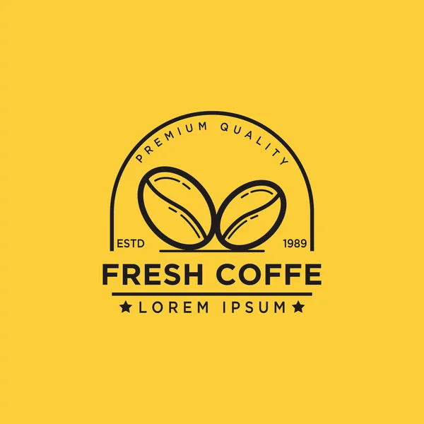 Template Logo Voor Zakelijke Koffie Lijn Pictogram Modern — Stockvector