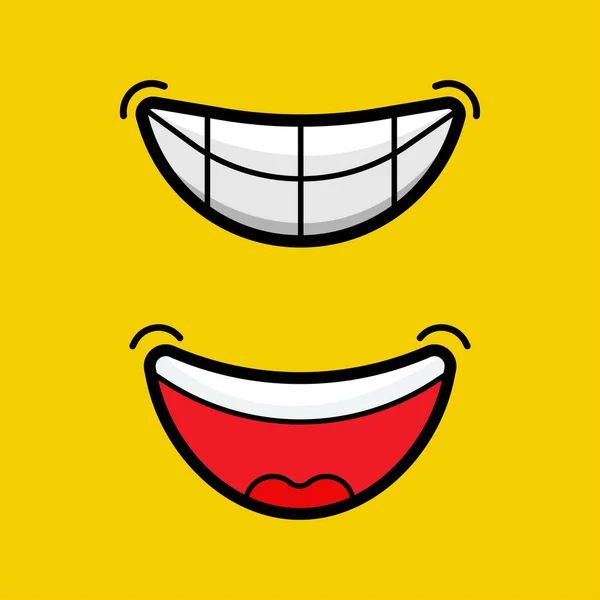 Expressions Heureuses Sourire Rire Sourire Rire Tous Les Jours Visage — Image vectorielle