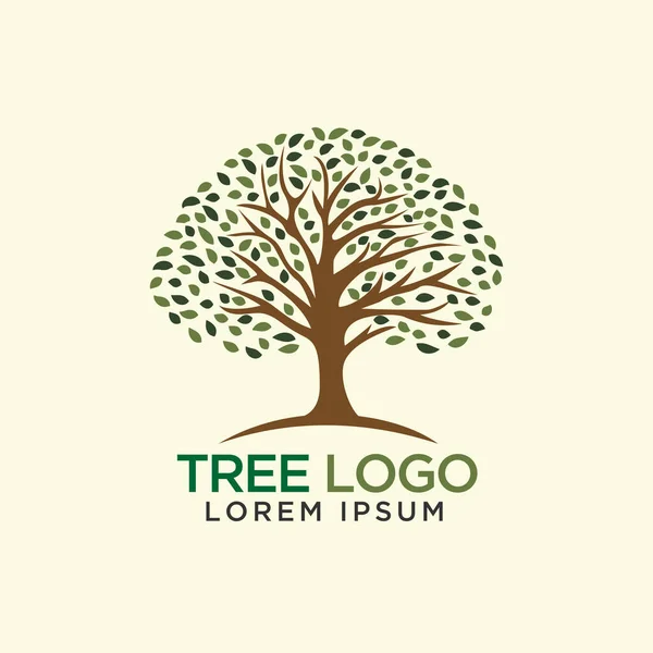 Árbol Logo Diseño Vector Árbol Silueta Plantilla Moderna — Archivo Imágenes Vectoriales