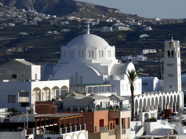 Vue Sur Partie Historique Fira Île Santorin Grèce Vue Sur — Photo