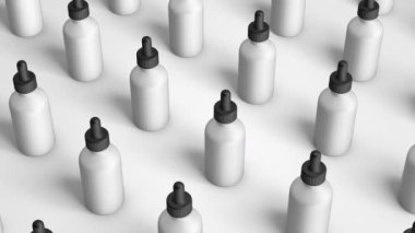 Yağ düşürücü şişelerdeki güzellik esansı. Sıvı serumu, yüz derisi için vitamin. Cilt bakımı. Canlandırma döngüsü.