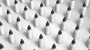 Yağ düşürücü şişelerdeki güzellik esansı. Sıvı serumu, yüz derisi için vitamin. Cilt bakımı. Canlandırma döngüsü.