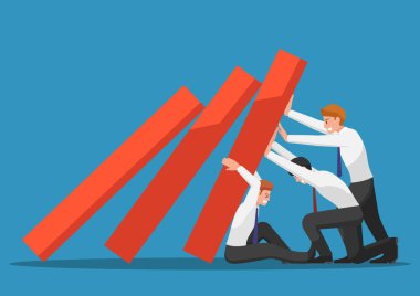 İş takım düşen durdurmayı deneyin grafik.