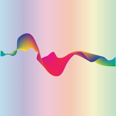 Modern renkli dalga. Vektör sıvı şekli. Y için sanat tasarım