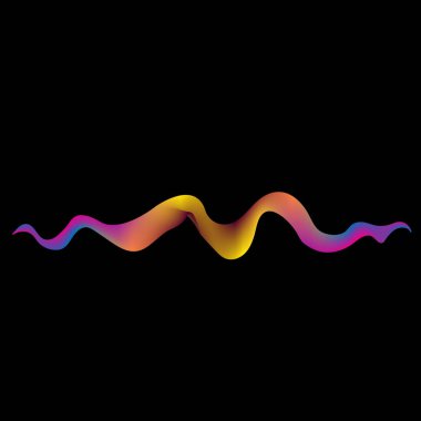 Modern renkli dalga. Vektör sıvı şekli. Y için sanat tasarım