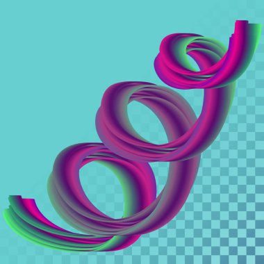 Modern renkli dalga. Vektör sıvı şekli. Y için sanat tasarım