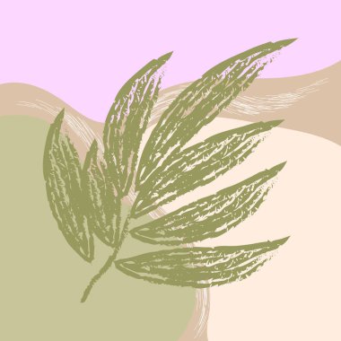 Yaratıcı evrensel estetik çiçek kartı el çizilmiş soyut sha