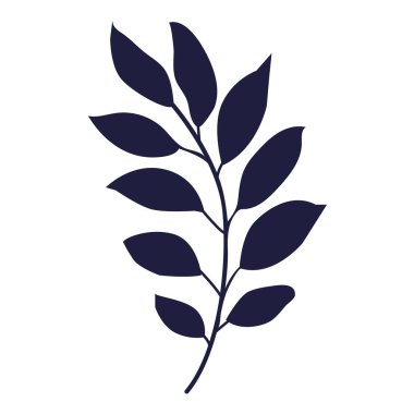 Tropik palmiye yaprağı ikonu. Vektör illüstrasyonu