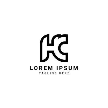 Creative initial letter HC logo icon design template elements clipart svg vector 