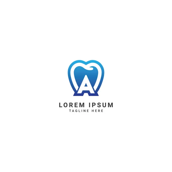 Carta Inicial Creativa Logotipo Salud Dental Elementos Plantilla Diseño Icono — Archivo Imágenes Vectoriales