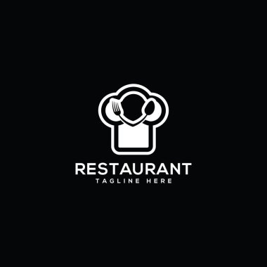 Restoran şefi logo simgesi tasarım şablonu elementleri