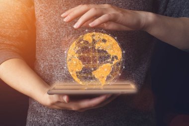 Dünya enerji kampanyasını kurtarın. İnsan eliyle yapılmış bu gezegende geceleri NASA tarafından döşenmiş bu görüntünün elementleri insanlığın enerji tüketimini gösteriyor.