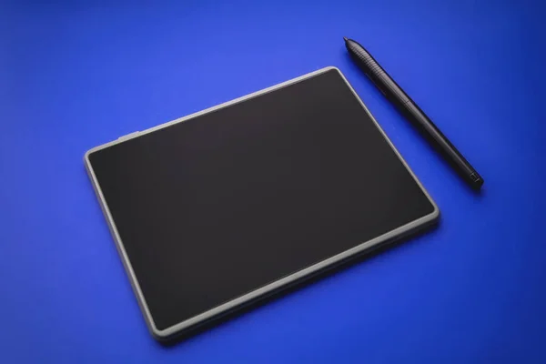 Graphics tablet Pen Touch on blue background