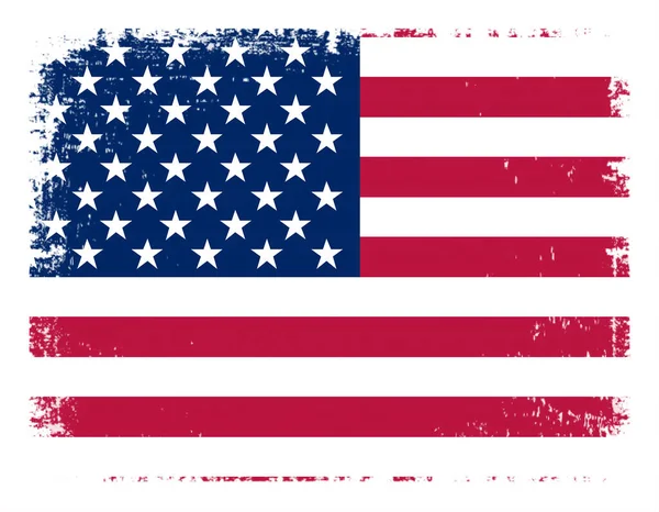 Eua Grunge Flag United States Flag Vector Background Illustration —  Vetores de Stock