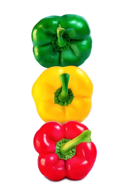 Sweet Bell Pepper Isolated White Background Cutout — Stock Photo, Image