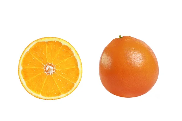 Oranye Matang Dengan Latar Belakang Putih — Stok Foto