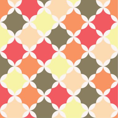 Geometrik şekiller ile Seamless retro modeli