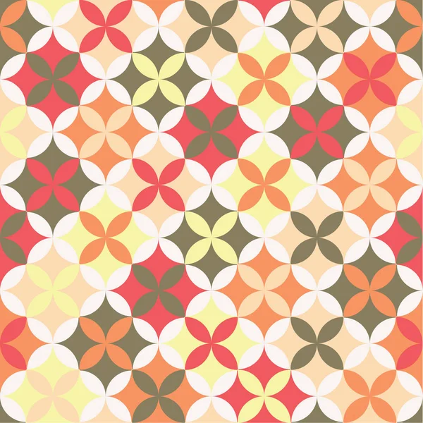 Naadloze Retro Patroon Met Geometrische Vormen — Stockvector