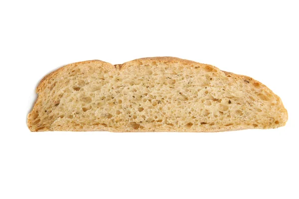 Итальянский Белый Хлеб Ciabatta Изолированы Белом Фоне — стоковое фото