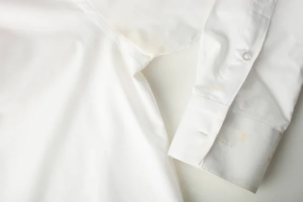 Camisa Branca Suja Removedor Manchas Conceito — Fotografia de Stock