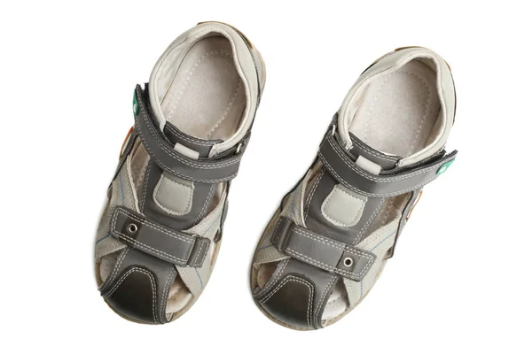 Sandalias Bebé Verano Para Niño Aislado Blanco Concepto Zapatos Para — Foto de Stock