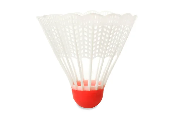 Vaivém Para Badminton Isolado Branco Esporte Conceitual — Fotografia de Stock