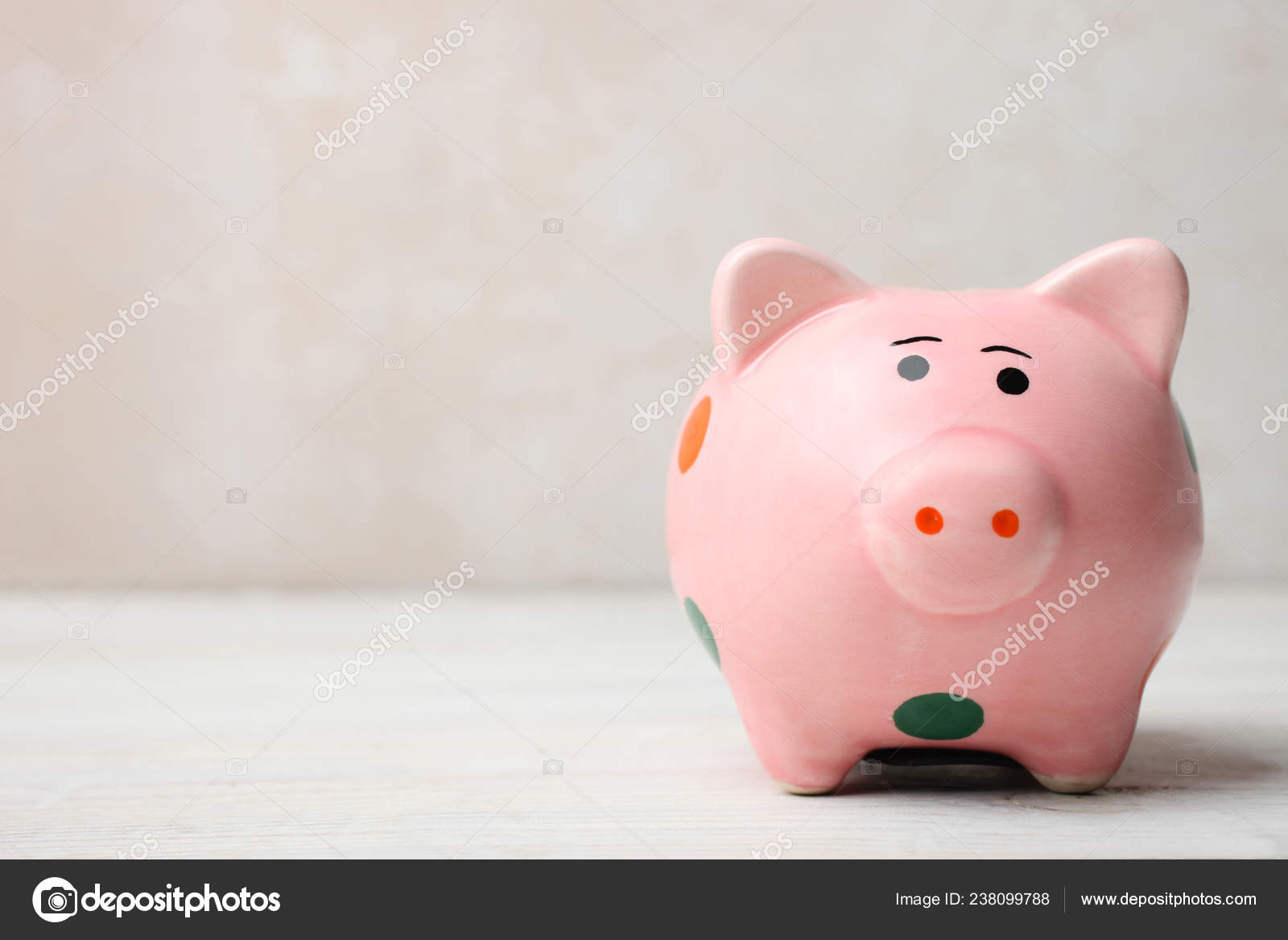 standing piggy bank