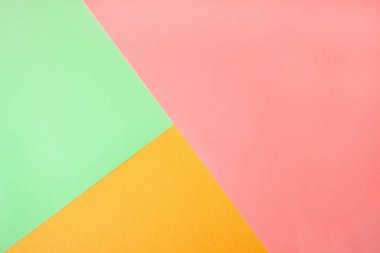 Güzel renk parlak sulu yaz arka plan, turuncu, pembe ve yeşil. Üstten görünüm, kopya alanı.