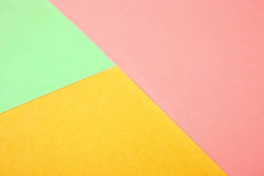 Güzel renk parlak sulu yaz arka plan, yeşil, pembe ve turuncu. Üstten görünüm, kopya alanı.