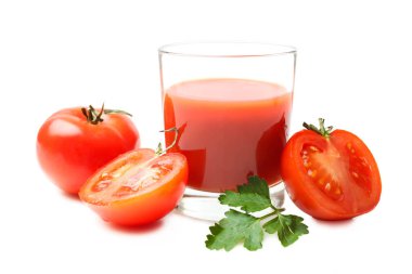 taze domates suyu ve doğal organik domates maydanoz ile 