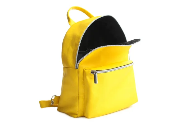 Žlutý otevřený batoh — Stock fotografie
