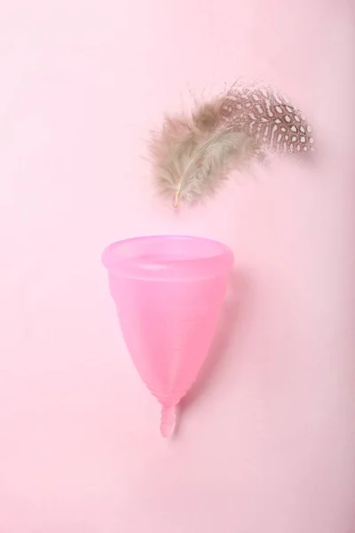 Újrafelhasználható szilikon menstruációs csésze — Stock Fotó